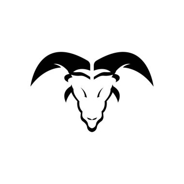 Boğa baş logo vektör simge illüstrasyon tasarımı