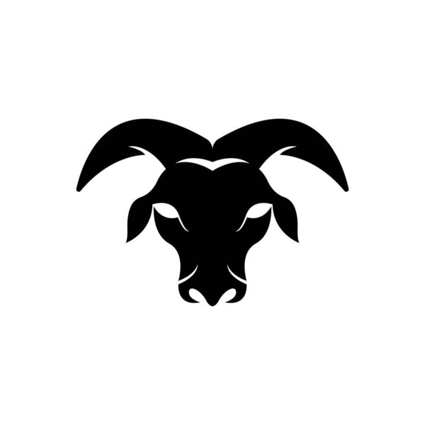 Дизайн векторной иконки логотипа быка
