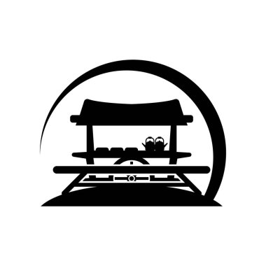 Vector Illustration for Angkringan food stall logo. Angkringan is a traditional food stall in Indonesia. Suitable for angringan food stall and cafe. clipart