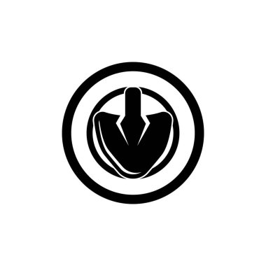 Kürek vektör resimli logo şablonu.