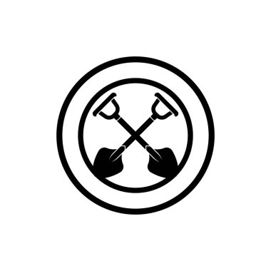 Kürek vektör resimli logo şablonu.