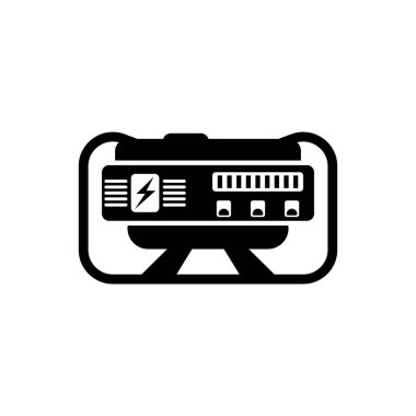 Dizel jeneratör logo simgesi, illüstrasyon tasarım şablonu