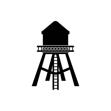 Su kulesi vektör resimli logo tasarımı.