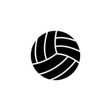Voleybol logo ikonu tasarım vektör çizimi