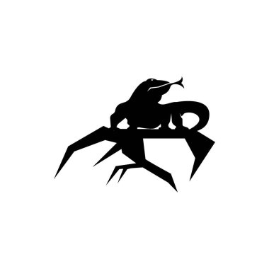 Komodo logo ikonu tasarım vektör çizimi
