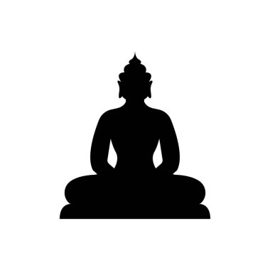 Buda ikonu. Vektör illüstrasyon logo şablonu.