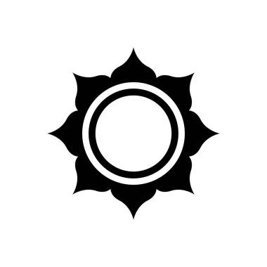 Buda ikonu. Vektör illüstrasyon logo şablonu.