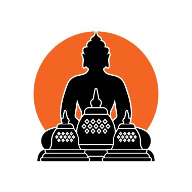 Tapınak logo vektör illüstrasyon ikonu tasarımı.