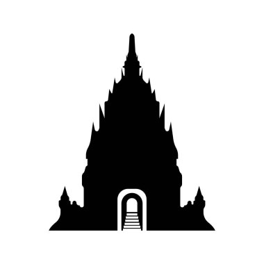 Tapınak logo vektör illüstrasyon ikonu tasarımı.