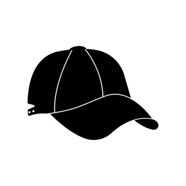 Şapka simgesi simgesi, logo çizim şablonu.