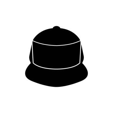 Şapka simgesi simgesi, logo çizim şablonu.