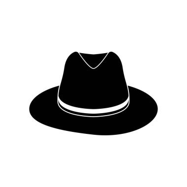 Şapka simgesi simgesi, logo çizim şablonu.