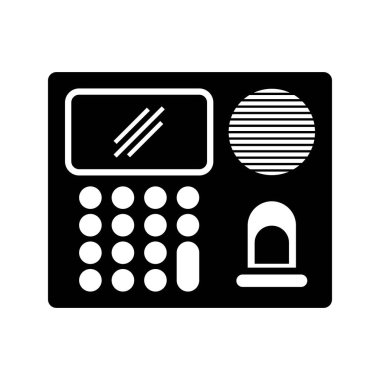 Katılım makinesi simgesi, logo illüstrasyon tasarım şablonu.