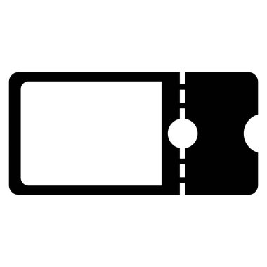 Bilet simgesi vektör illüstrasyonu basit tasarım