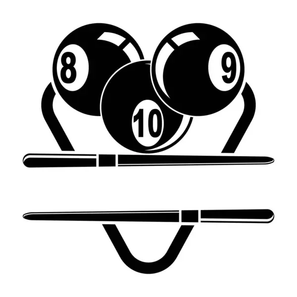 Bilardo logosu vektör illüstrasyon şablonu tasarımı