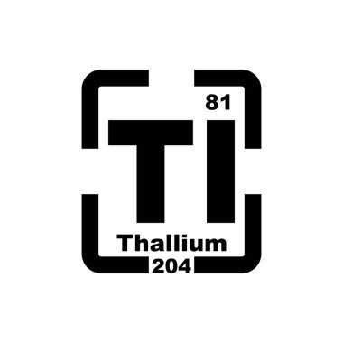Talyum kimya simgesi, periyodik tabloda kimyasal element