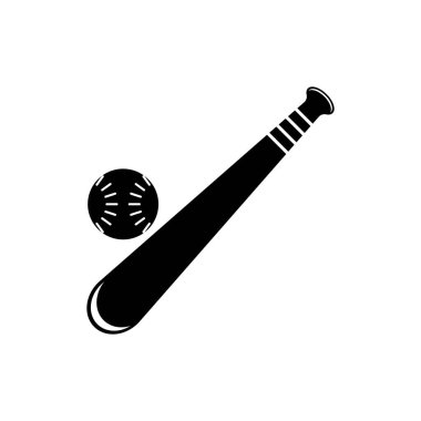 Beyzbol sopası logo tasarım vektör çizim şablonu