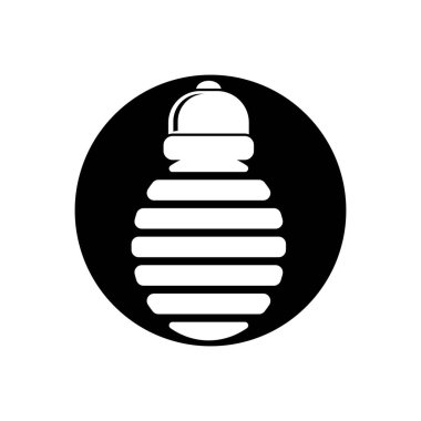 Vektör floresan ampulleri simge logo vektör tasarım şablonu