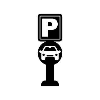 Park alanı trafik işareti simgesi, vektör illüstrasyon sembolü tasarımı