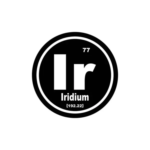 stock vector Iridium chemistry icon,chemical element in the periodic table