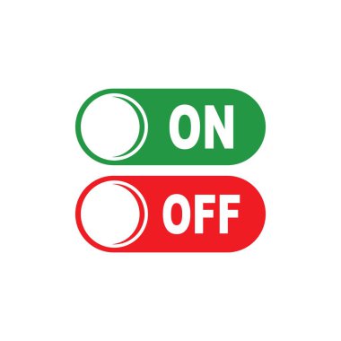 Kapalı düğme simgesi logo simgesi, vektör illüstrasyon tasarımı