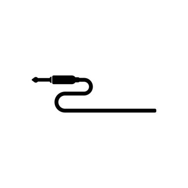 Ses Kablo Simgesi, Eklenti Kablosu Vektör Sanat İllüstrasyonu