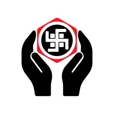 Gamalı haç simgesi vektör illüstrasyon tasarımı