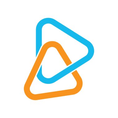 Logo simgesi tasarım vektörü illüstrasyonunu oynat