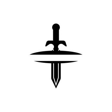 Kılıç logosu şablon vektör resimleme dizaynı seti