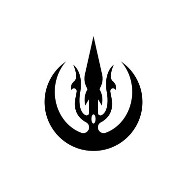 Mızrak logo simgesi, tasarım vektör çizim şablonu