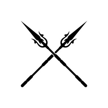 Mızrak logo simgesi, tasarım vektör çizim şablonu