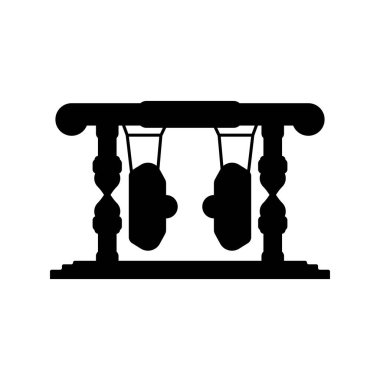 Gong simgesi veya Endonezya geleneksel müzik aleti, vektör illüstrasyon sembolü tasarımı