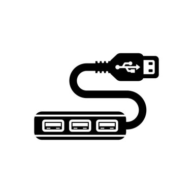 USB veri transferi logo vektör şablonu