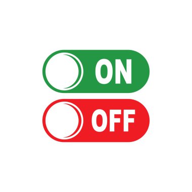 Kapalı düğme simgesi logo simgesi, vektör illüstrasyon tasarımı