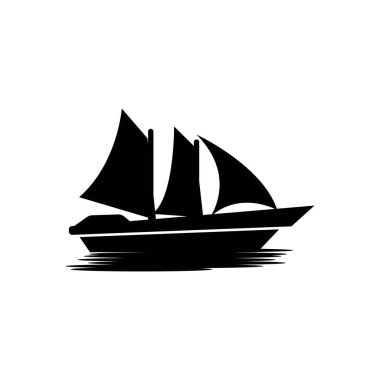 Yelkenli sembolü logo simgesi, vektör illüstrasyon tasarımı