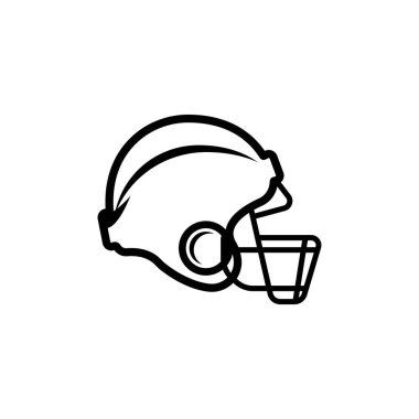 Rugby kask vektör illüstrasyon sembolü tasarımı