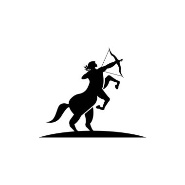 siyah centaur logo vektör şablonu