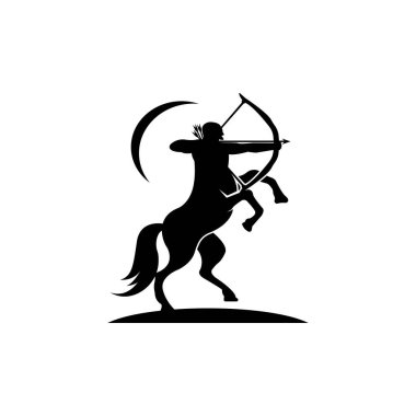 siyah centaur logo vektör şablonu