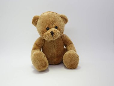 Küçük kahverengi ayıcık. Çocuklar için hassas bir oyuncak. Geleneksel oyuncak. Yumuşak. Oyuncak bebek.