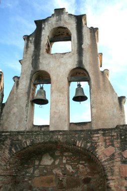 Bell tower of the Jesuit Estancia de Caroya founded by the Society of Jesus in 1616. Colonia Caroya, Crdoba, Argentina. Rural establishment and church. Colonial structure clipart