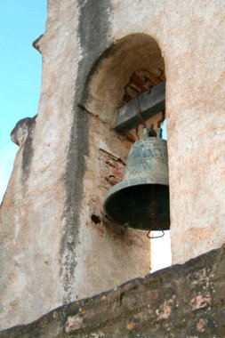 Bell tower of the Jesuit Estancia de Caroya founded by the Society of Jesus in 1616. Colonia Caroya, Crdoba, Argentina. Rural establishment and church. Colonial structure clipart