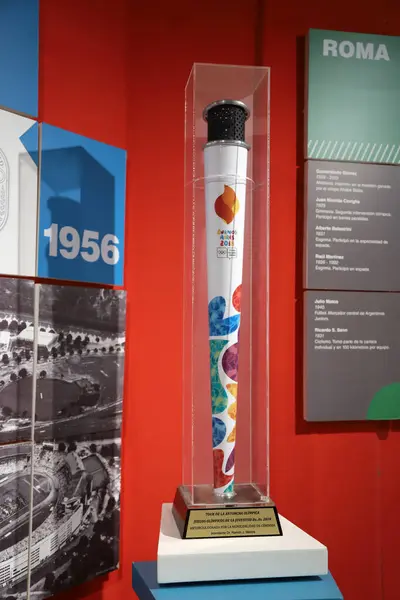 Buenos Aires 2018 Ολυμπιακός Πυρσός Παρουσιάστηκε Στο Μουσείο Mario Alberto — Φωτογραφία Αρχείου