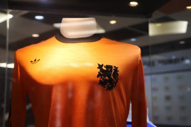 Arjantin 'in Crdoba kentindeki Mario Alberto Kempes Spor Müzesi' nde Arjantin 78 Dünya Kupası formaları sergileniyor. Spor Müzesi.