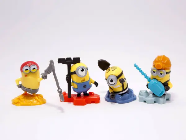 stock image Disguised minions. Minions. Stuart, Kevin, BOBK and other. Minions of the movies. Characters from the famous Despicable Me movies.