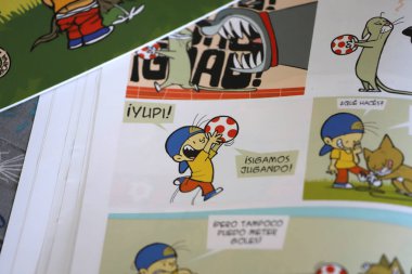 Facu ve Kafe Con Leche 'nin Maceraları' ndaki çocuklar için çizgi romanlar. Arjantinli ressam Chanti 'nin koleksiyonu. Çocuk kitapları. Çocuk Eserleri.