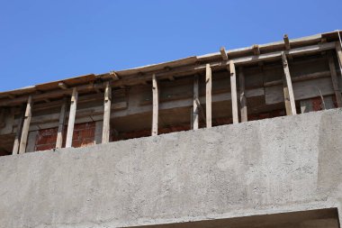 Fotokopi çekilen bir ev. İnşaat, inşaat, mimari, gayrimenkul endeksi kavramı.