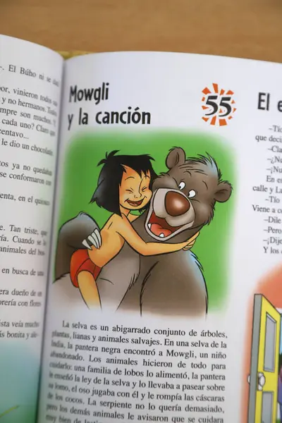 Orman Kitabı karakterleri Mowgli ve Ayı Baloo 'nun yer aldığı çocuk masalı.