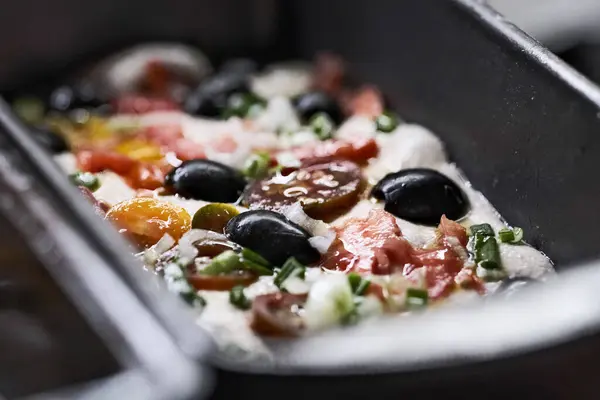 delicious italian food, close up view