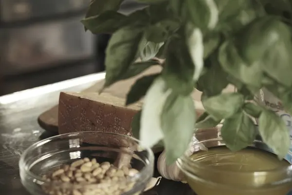 Çikolata ve fındıklı taze ve lezzetli pasta.