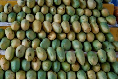 Piyasada taze yeşil mango